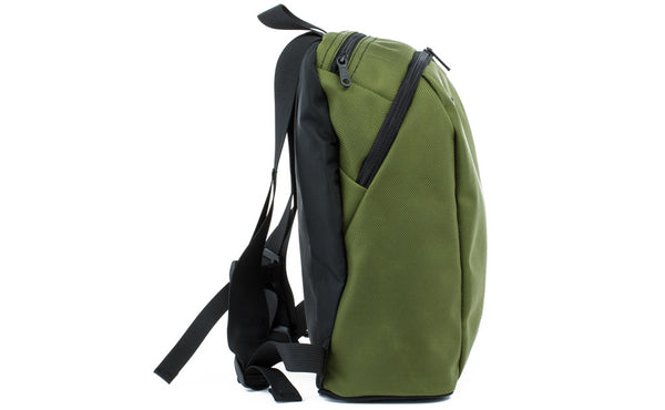 A profile shot of The Sprout in Verde (green) 1050 Ballistic.